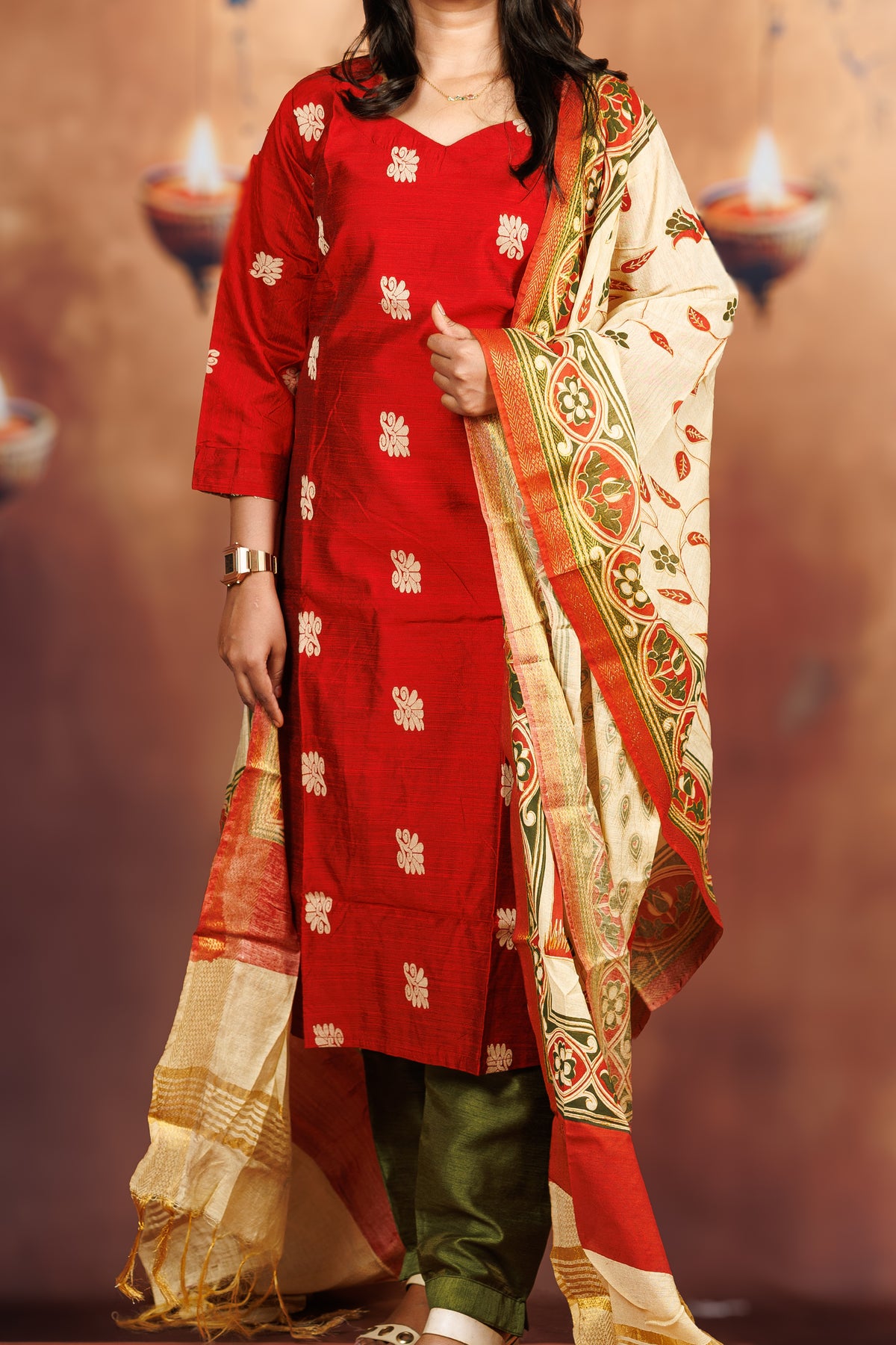 Raw Silk - Red