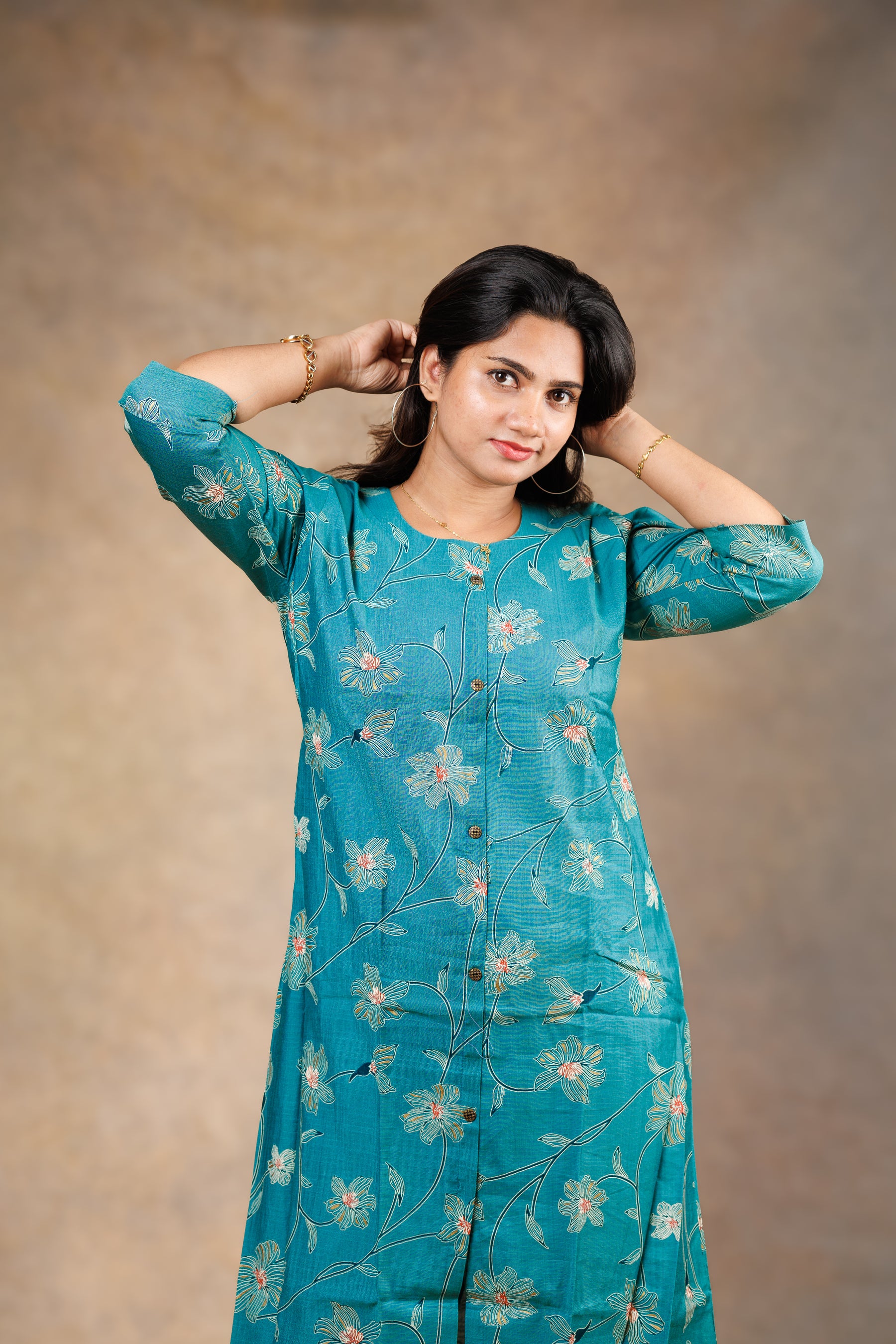 Teal Blossom Co-ord Set