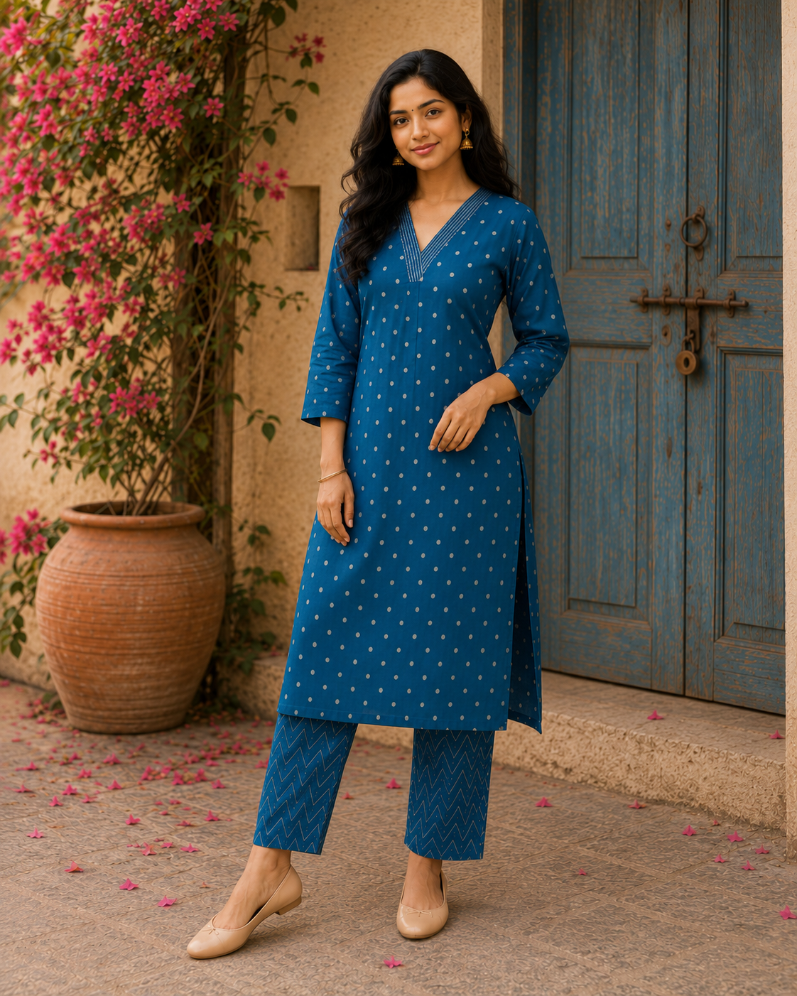 Ocean Blue - Roman Silk - Co-ord Set
