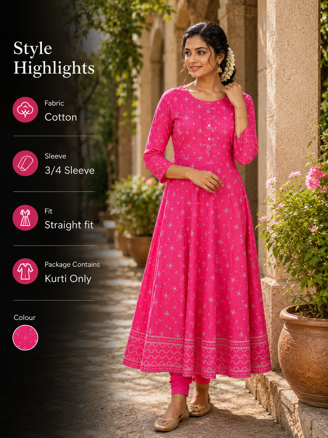 Flared Kurti - Rani