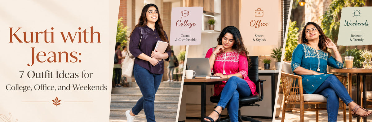 Kurti with Jeans: 7 Outfit Ideas for College, Office, and Weekends