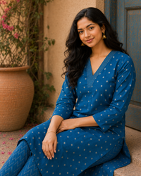 Ocean Blue - Roman Silk - Co-ord Set
