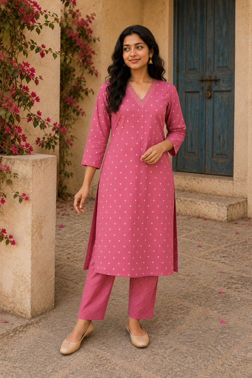 Baby Pink - Roman Silk Co-ord Set