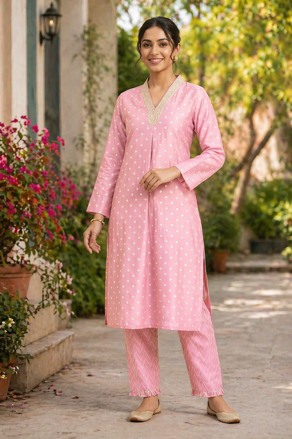 Baby Pink - Roman Silk Co-ord Set