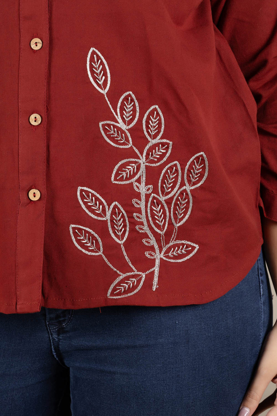 Red Shirt-Style Short Kurti