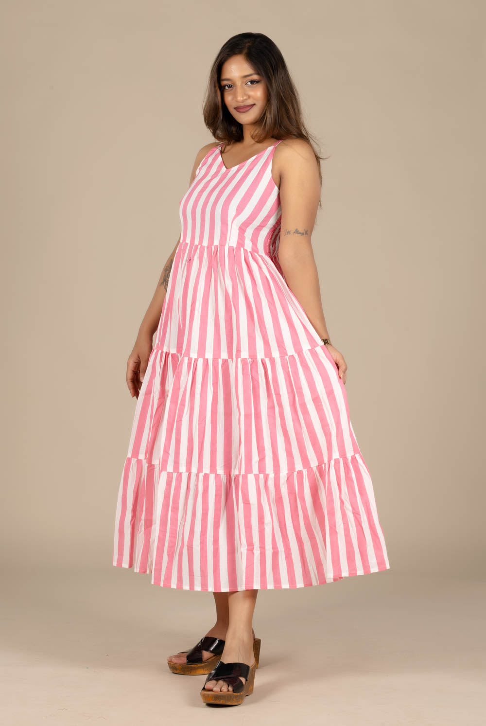 Pink Flared Dress