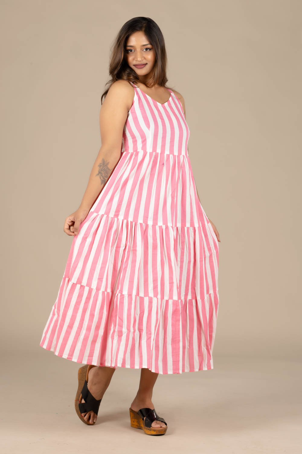 Pink Flared Dress