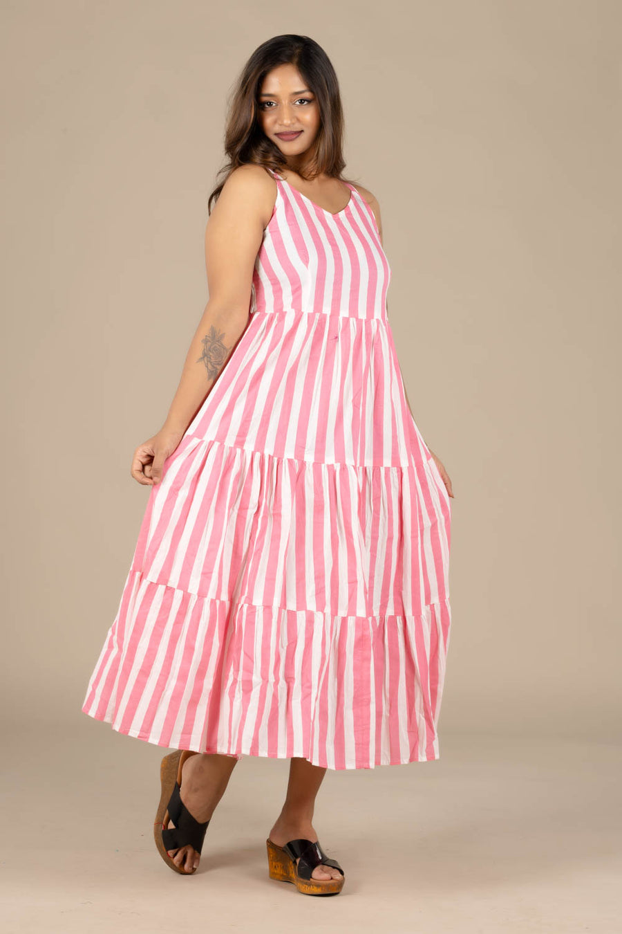 Pink Flared Dress