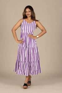 Purple Flared Dress