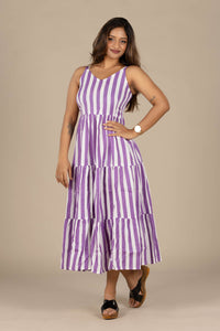 Purple Flared Dress