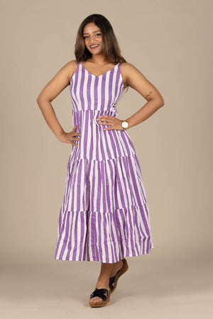 Purple Flared Dress