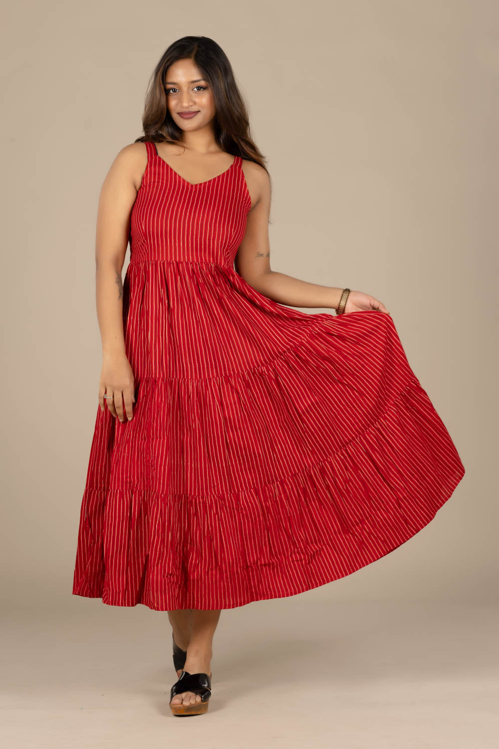 Red Flared Dress