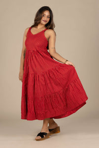 Red Flared Dress