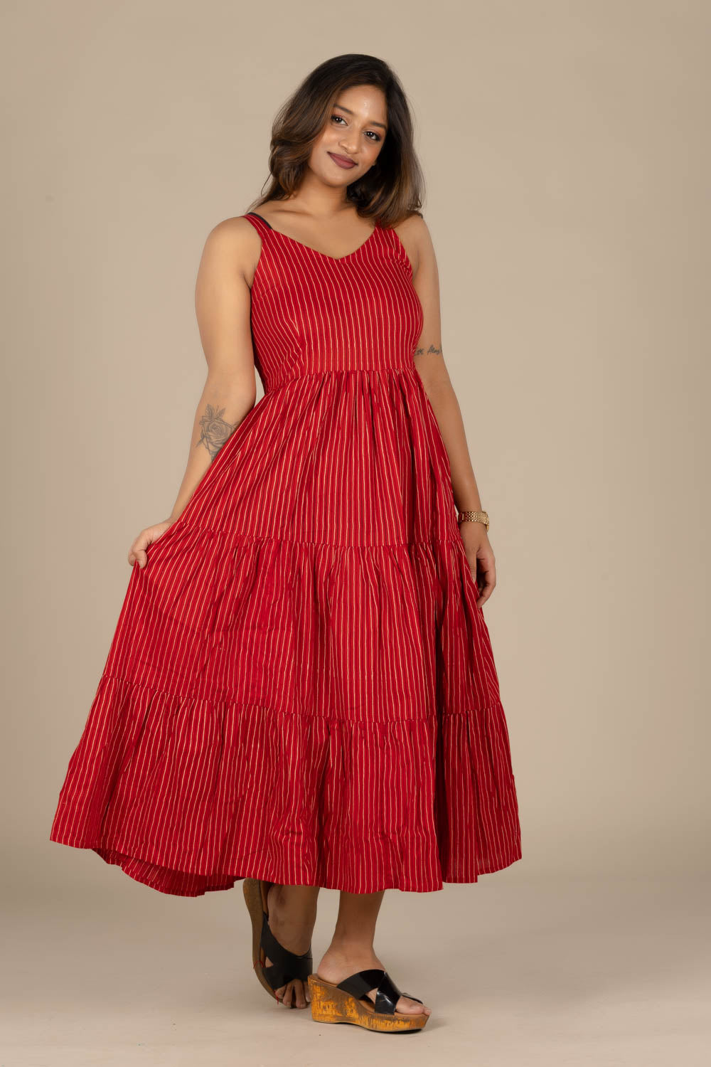 Red Flared Dress