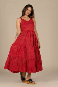 Red Flared Dress
