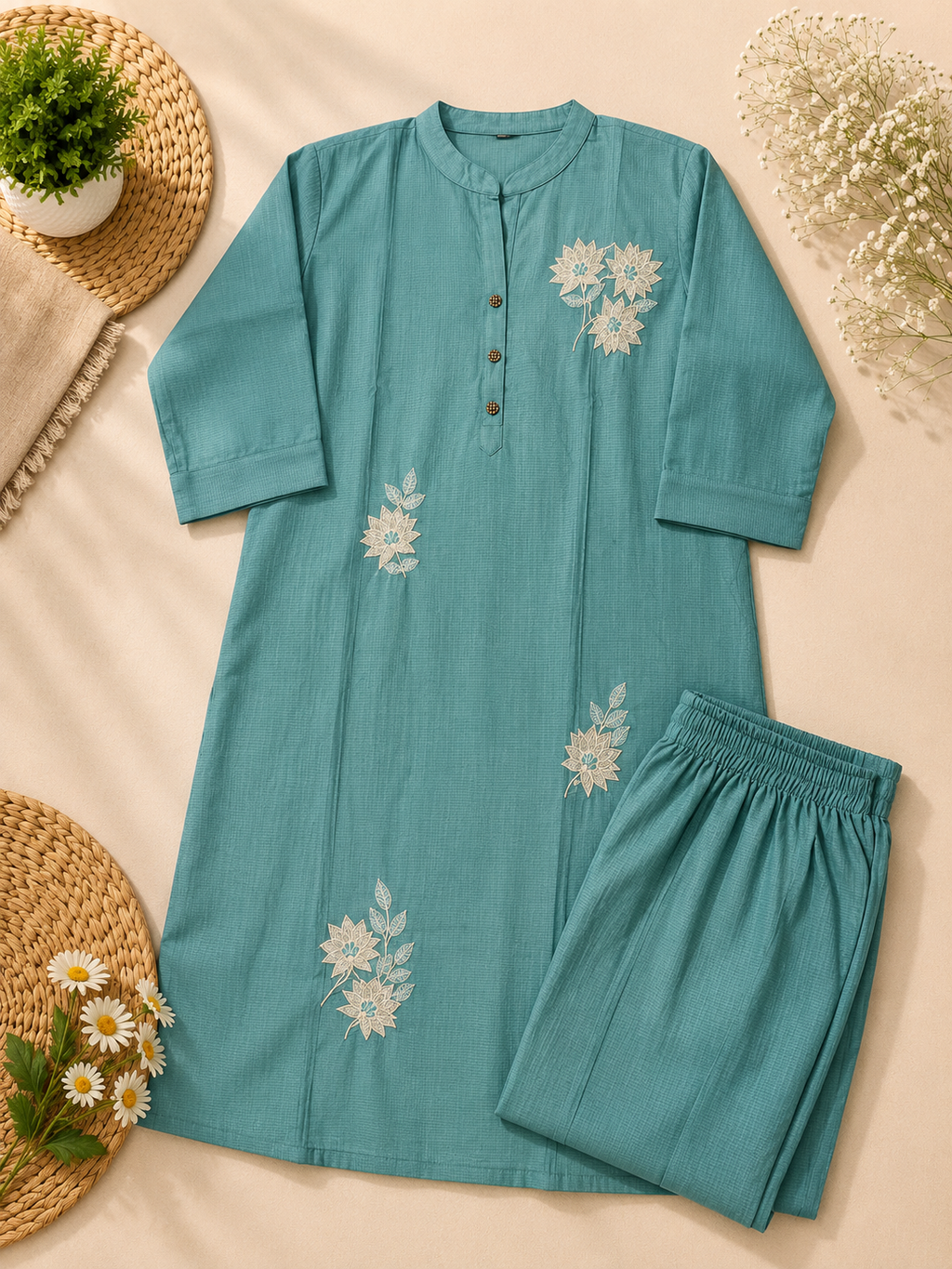 Aqua Bloom Co-Ord