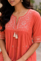 Everyday Short Kurti - Orange
