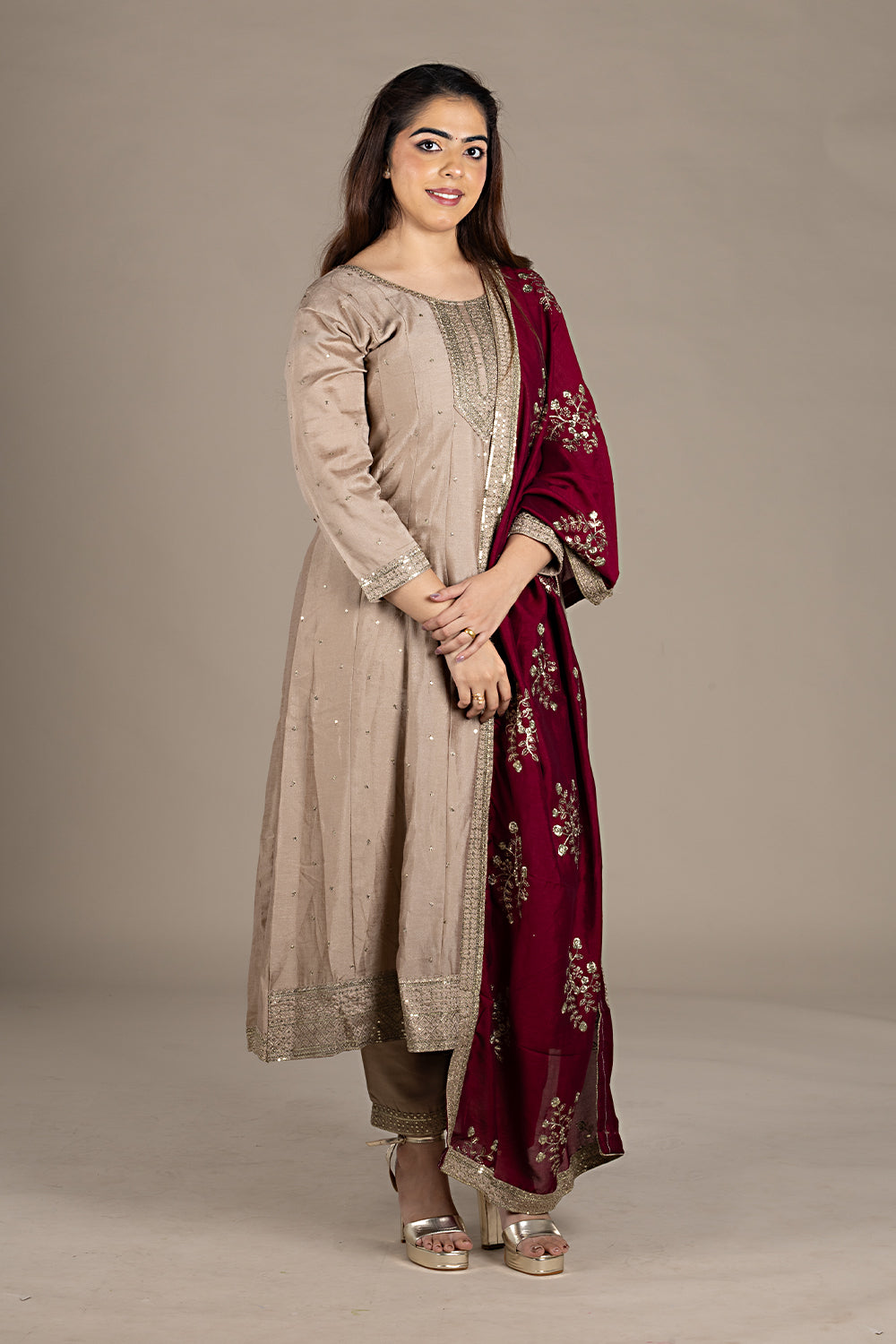 Coffee Designer Salwar Suit