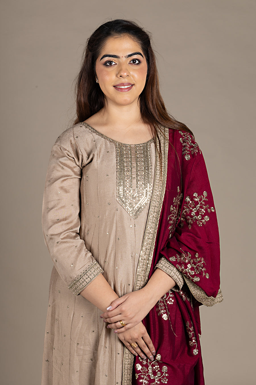 Coffee Designer Salwar Suit