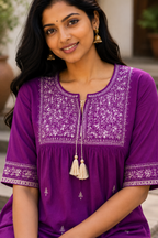 Everyday Short Kurti - Magenta