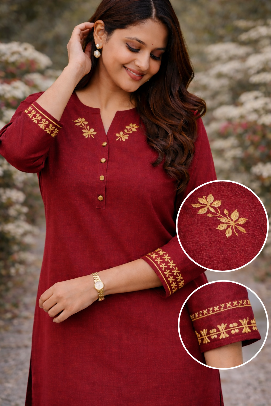 Everyday Wear Kurti - Maroon
