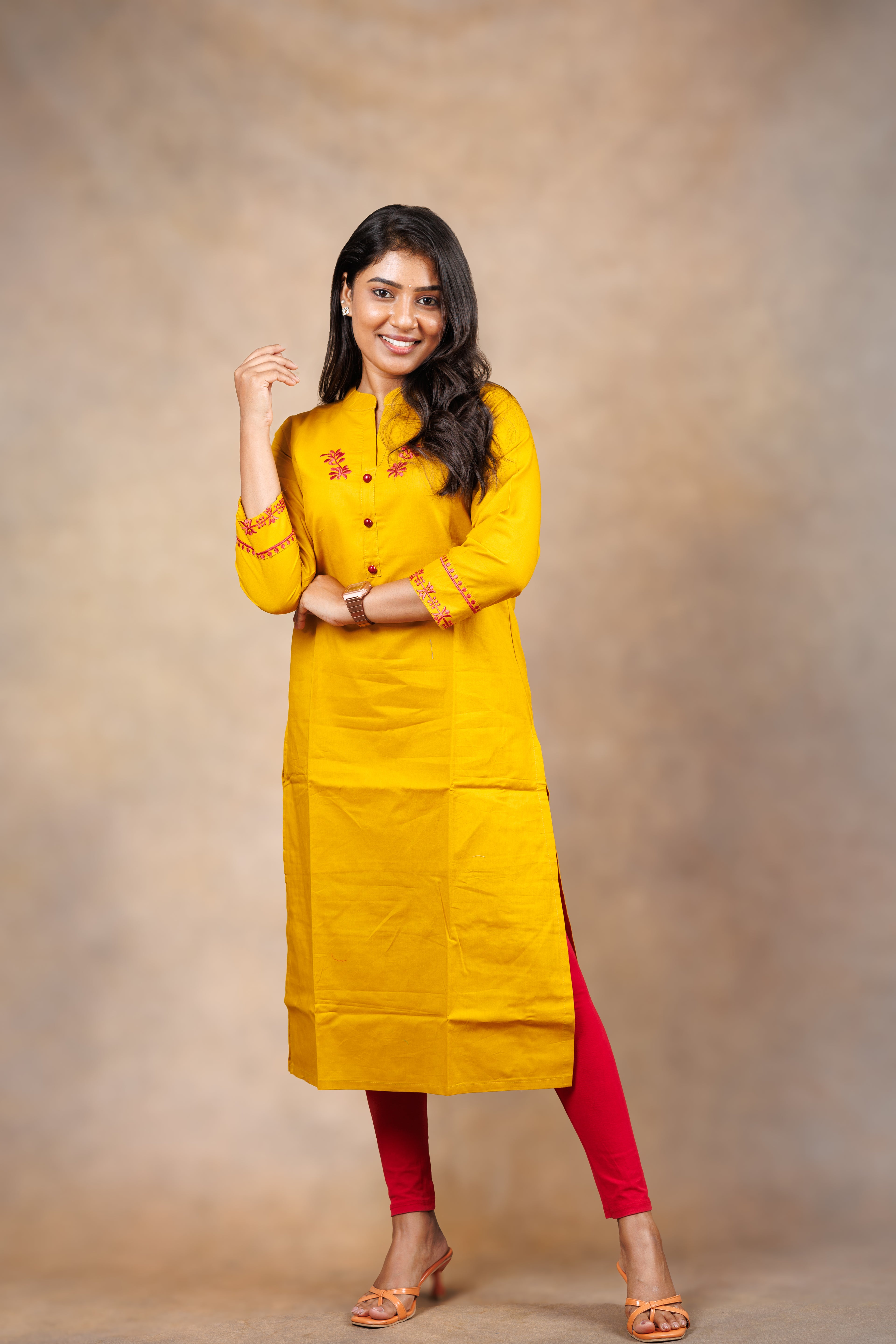 Everyday wear Kurti - Yellow