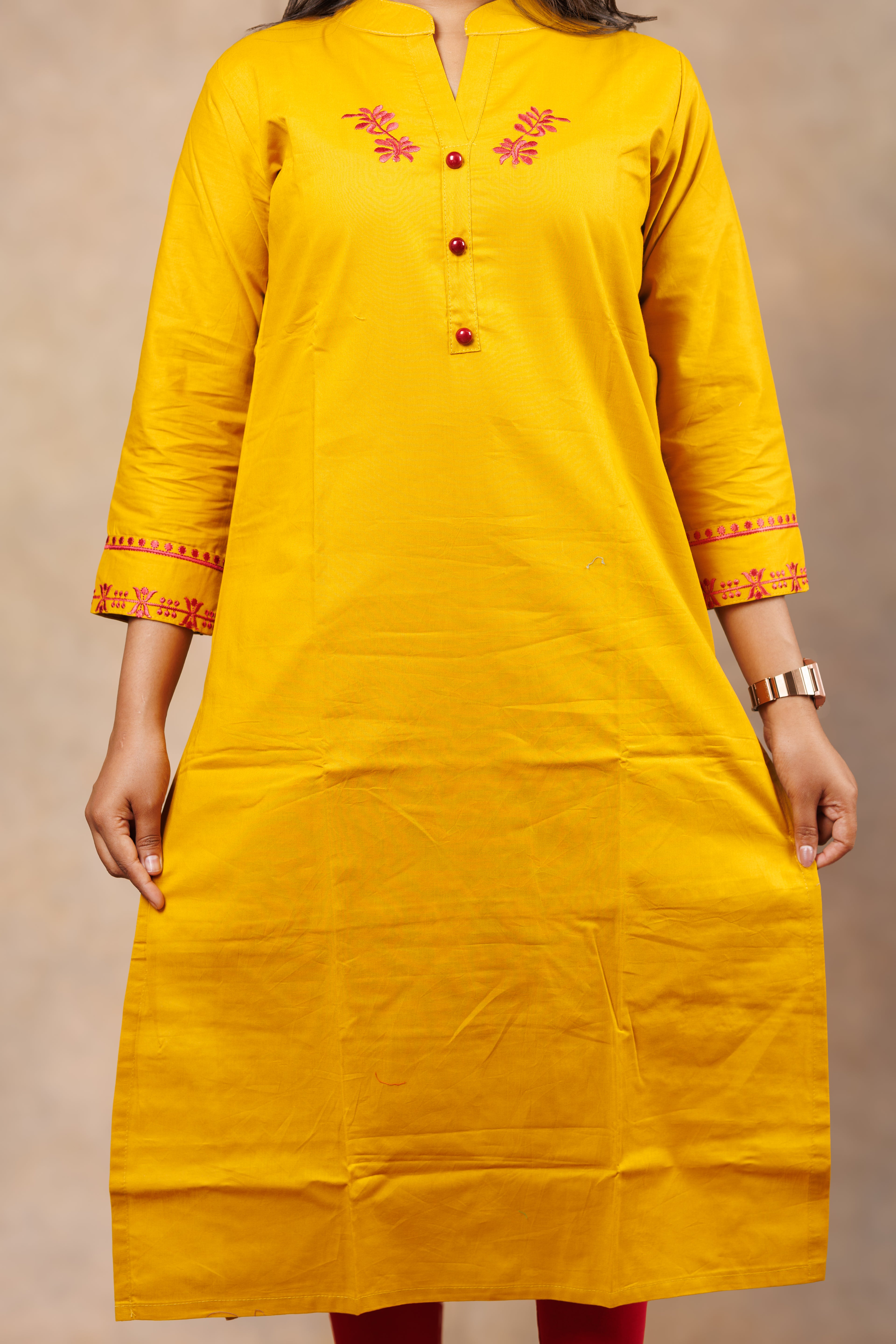 Everyday wear Kurti - Yellow