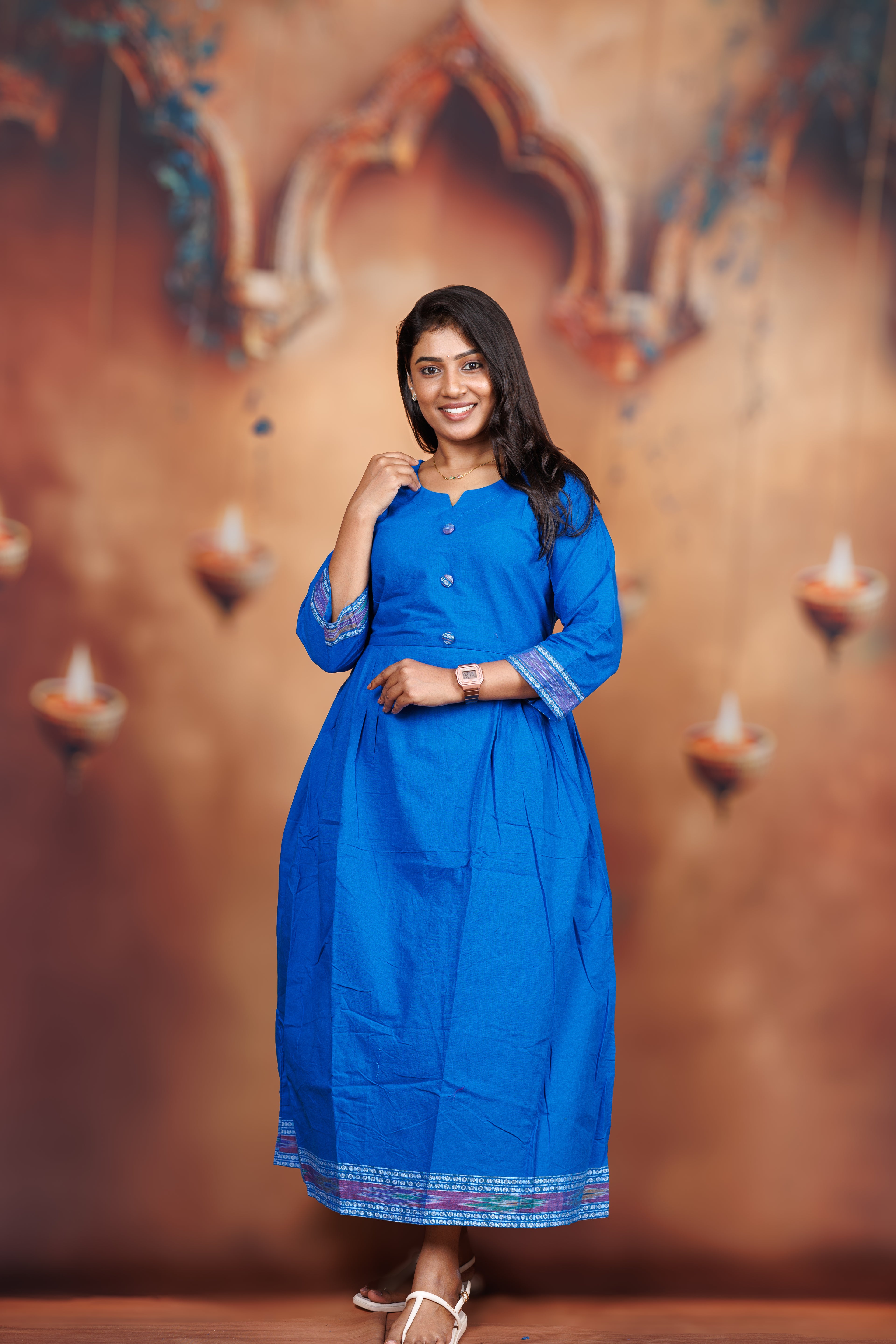 Flared Kurti - Royal Blue
