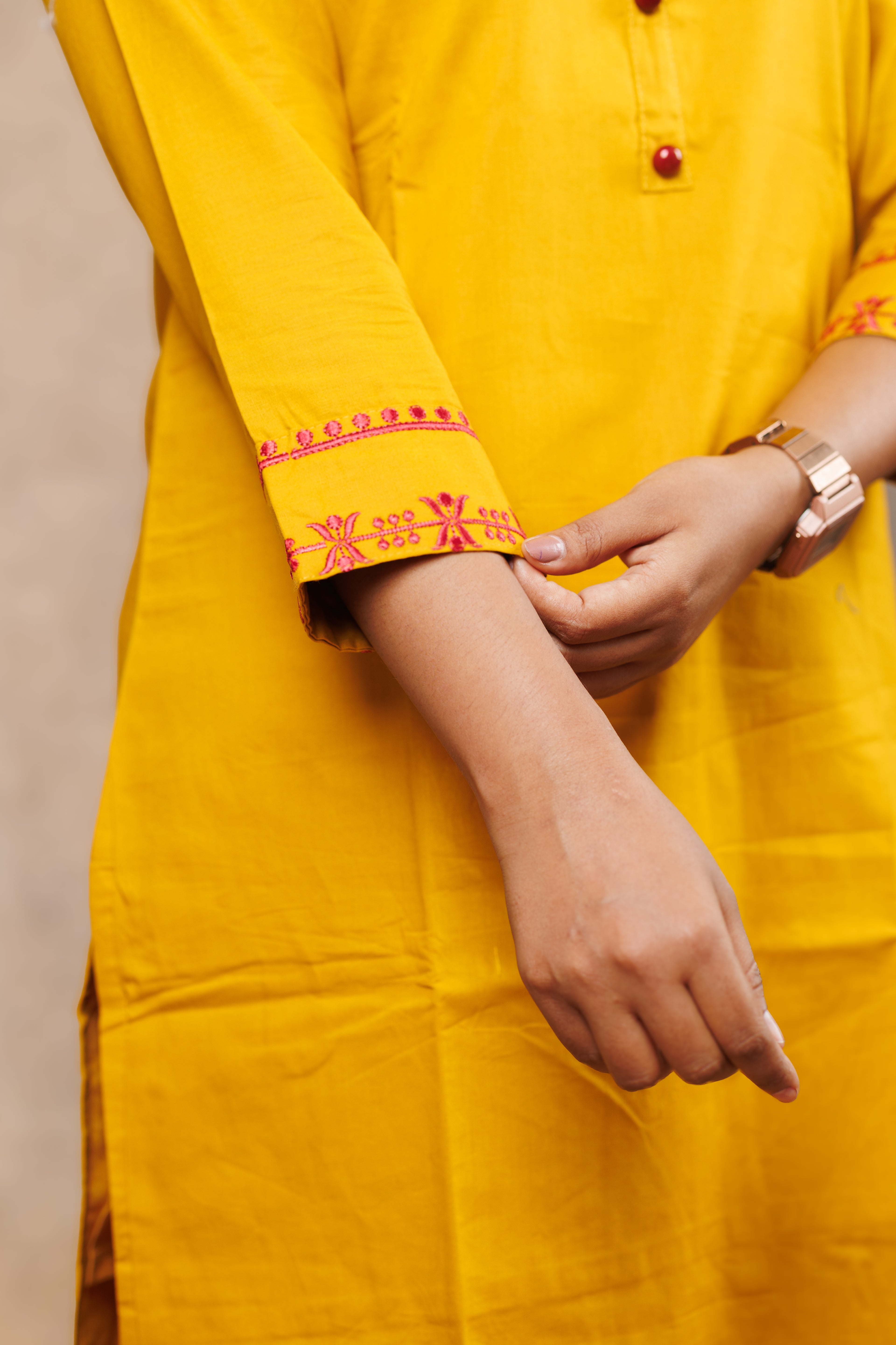Everyday wear Kurti - Yellow