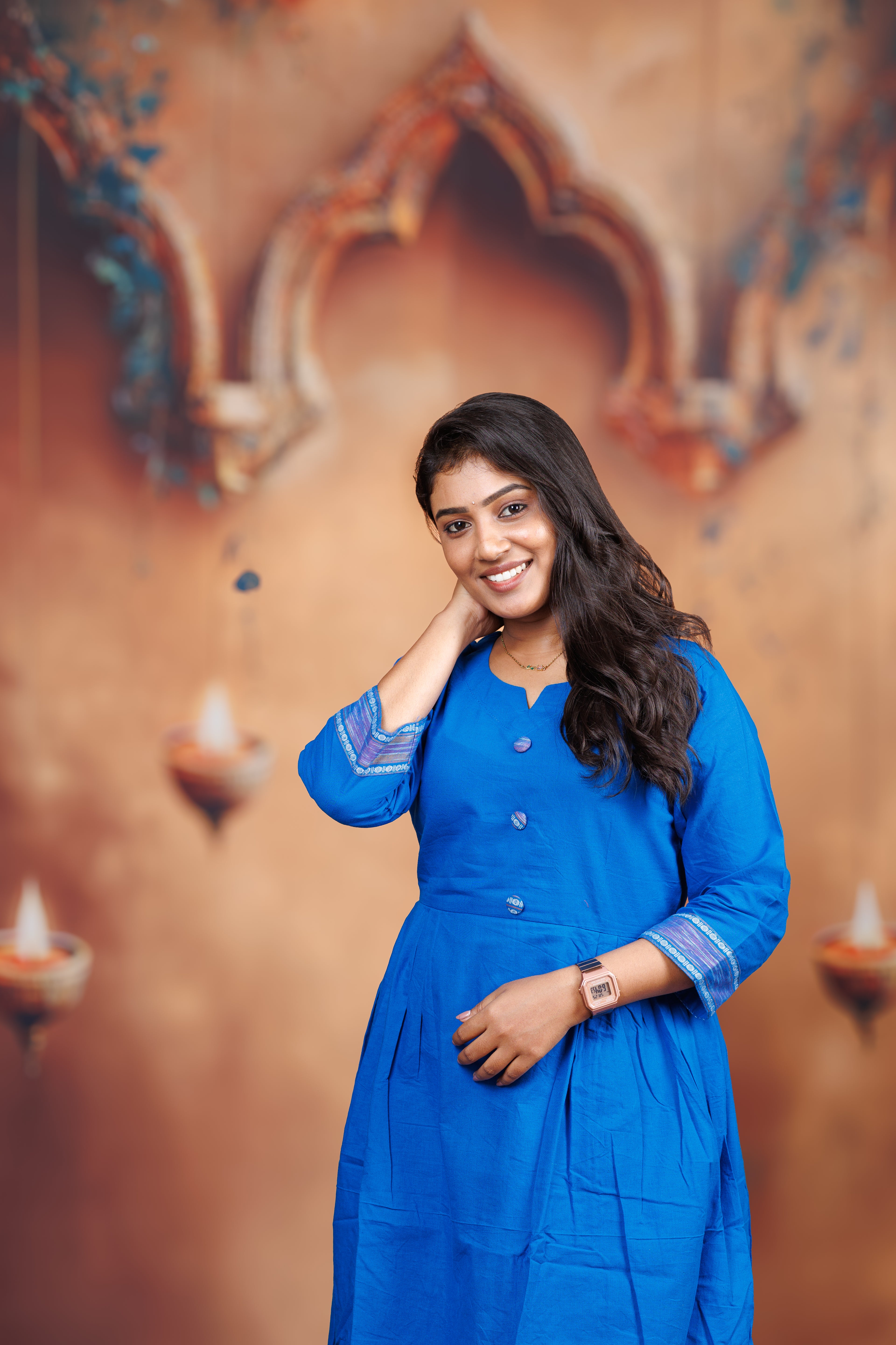 Flared Kurti - Royal Blue