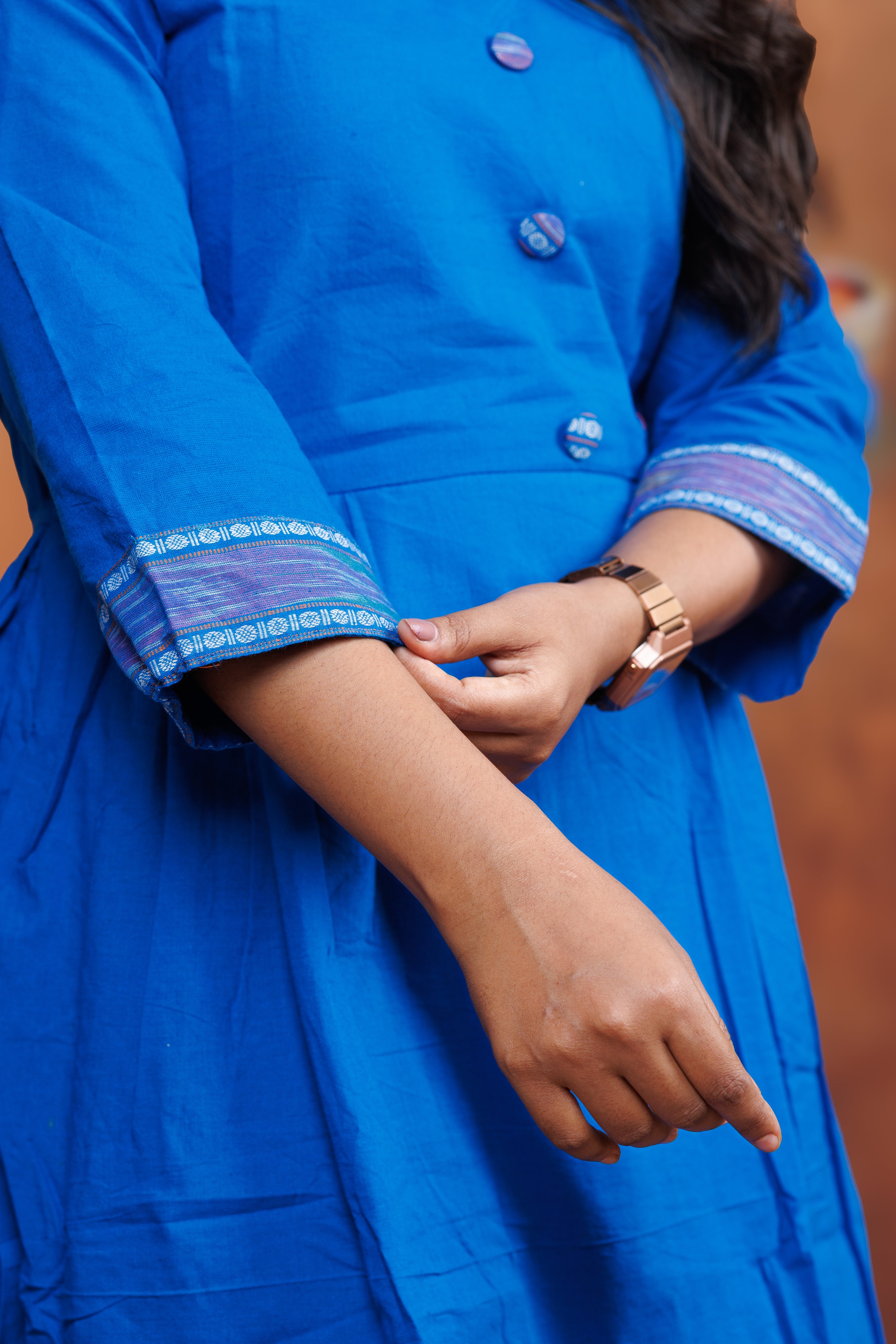 Flared Kurti - Royal Blue