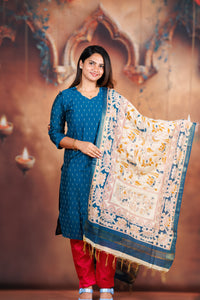 Raw Silk - Peacock Blue