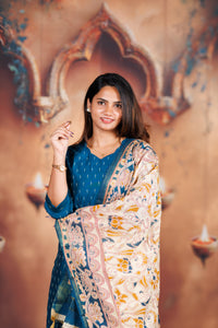Raw Silk - Peacock Blue