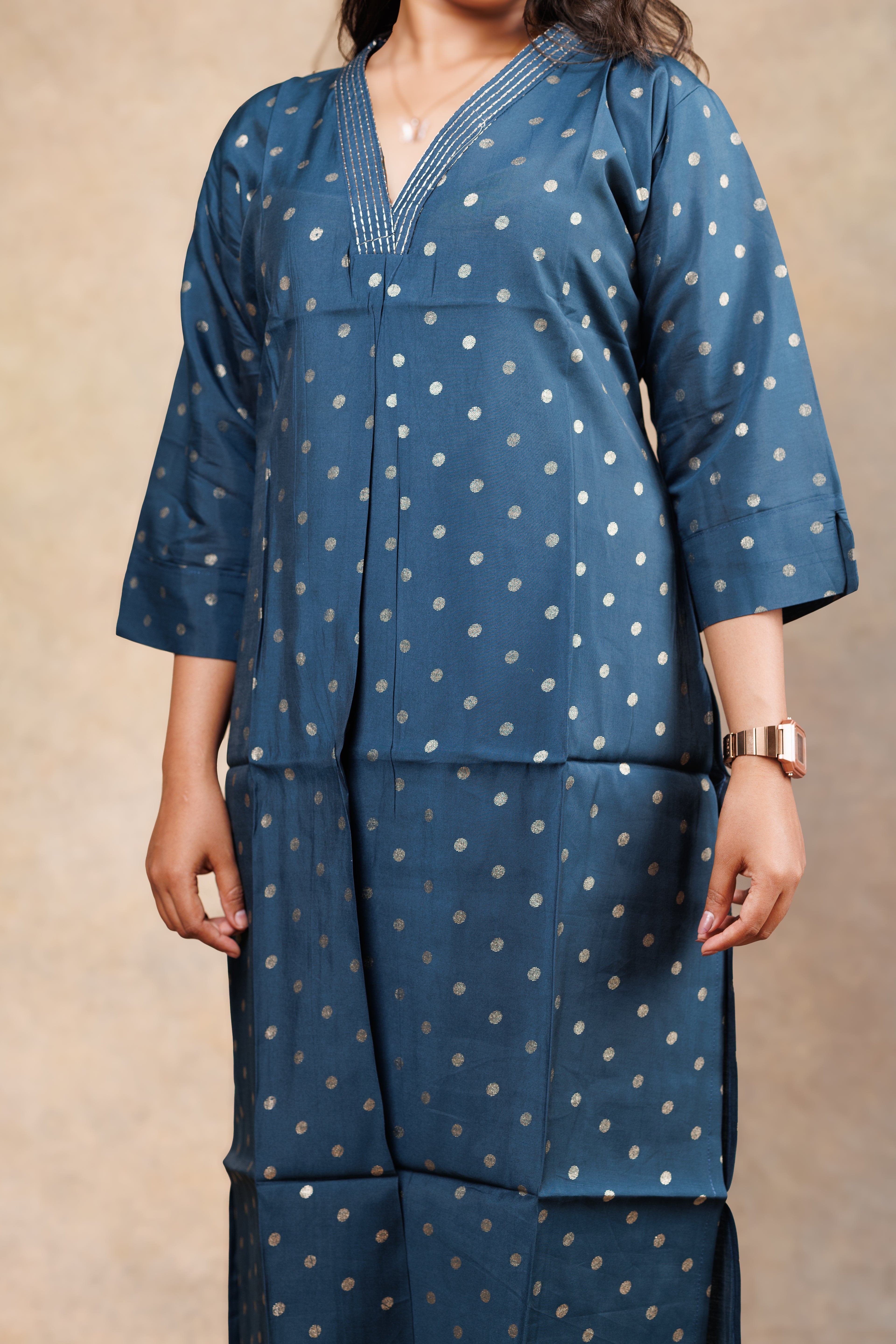 Teal Blue - Roman Silk - Co-ord Set