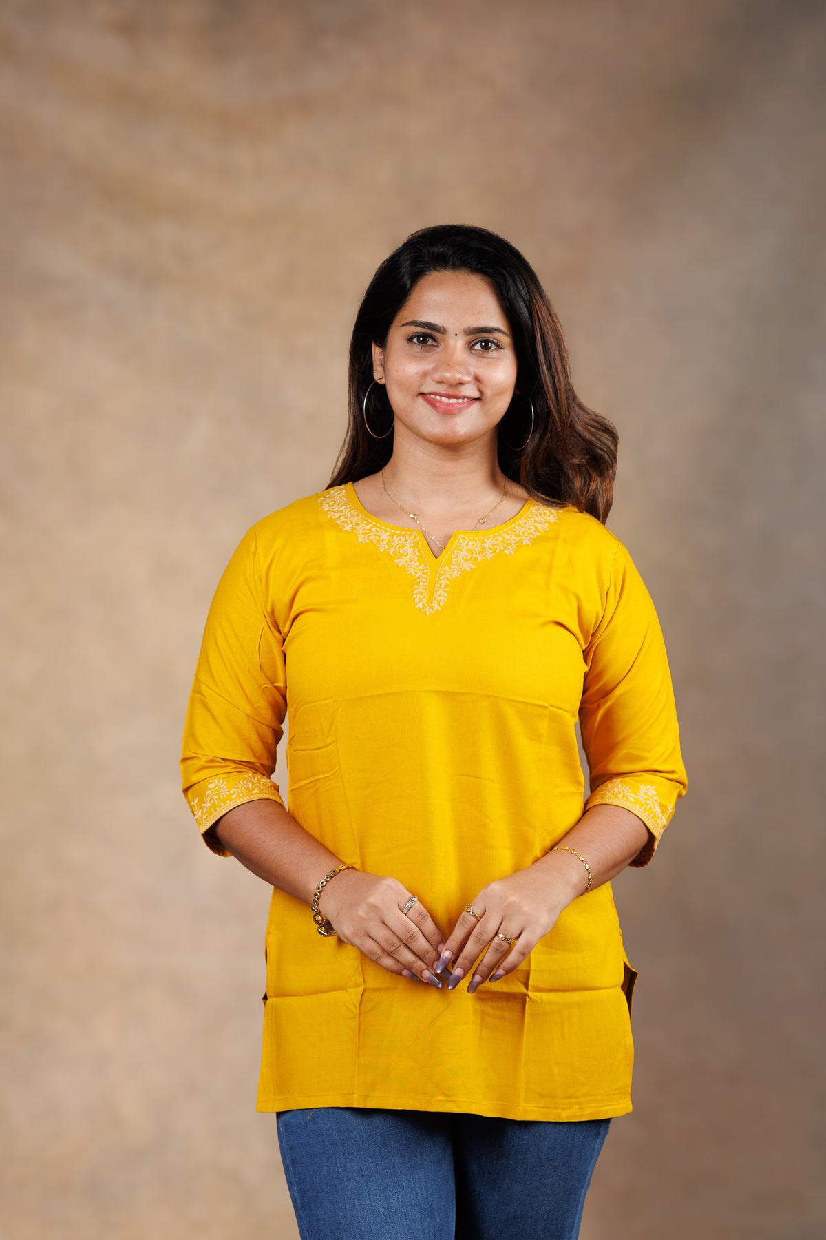 Everyday Short Kurti - Yellow