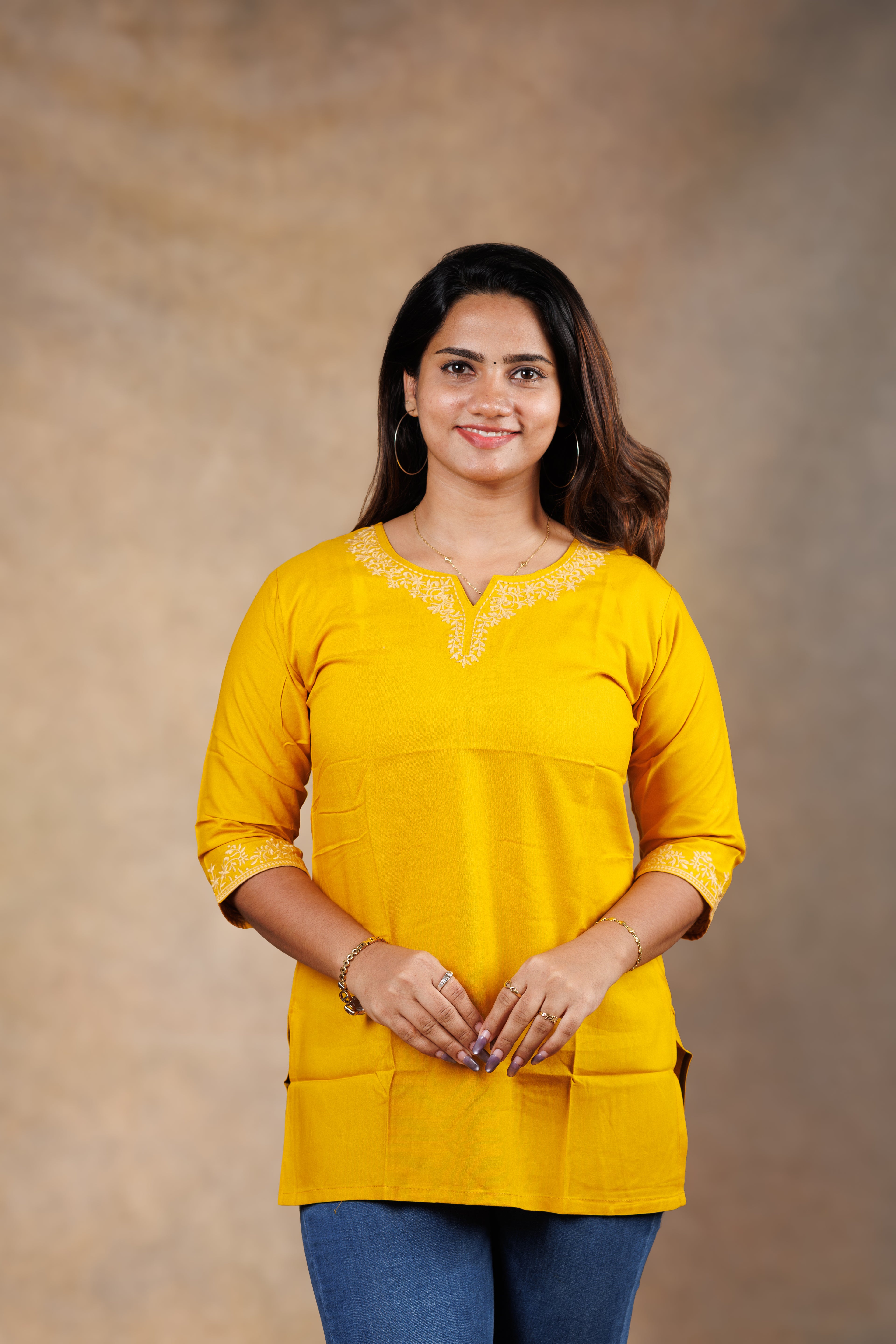 Everyday Short Kurti - Yellow