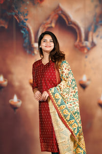 Raw Silk - Maroon