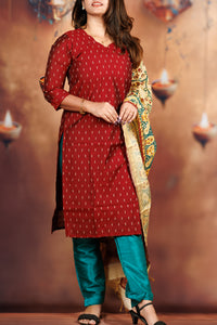 Raw Silk - Maroon