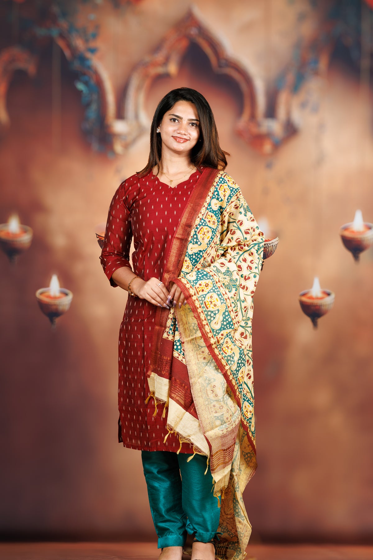 Raw Silk - Maroon