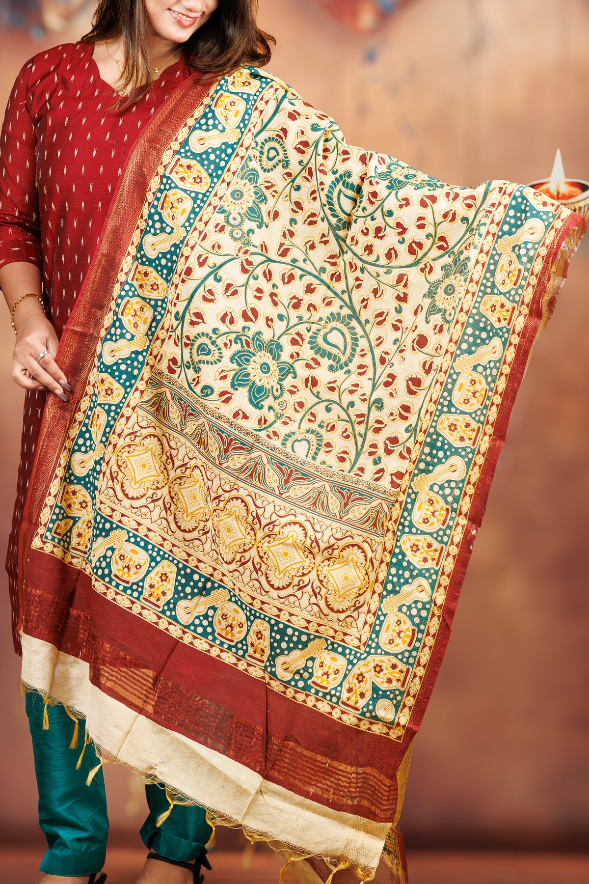 Raw Silk - Maroon