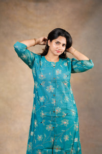 Teal Blossom Co-ord Set