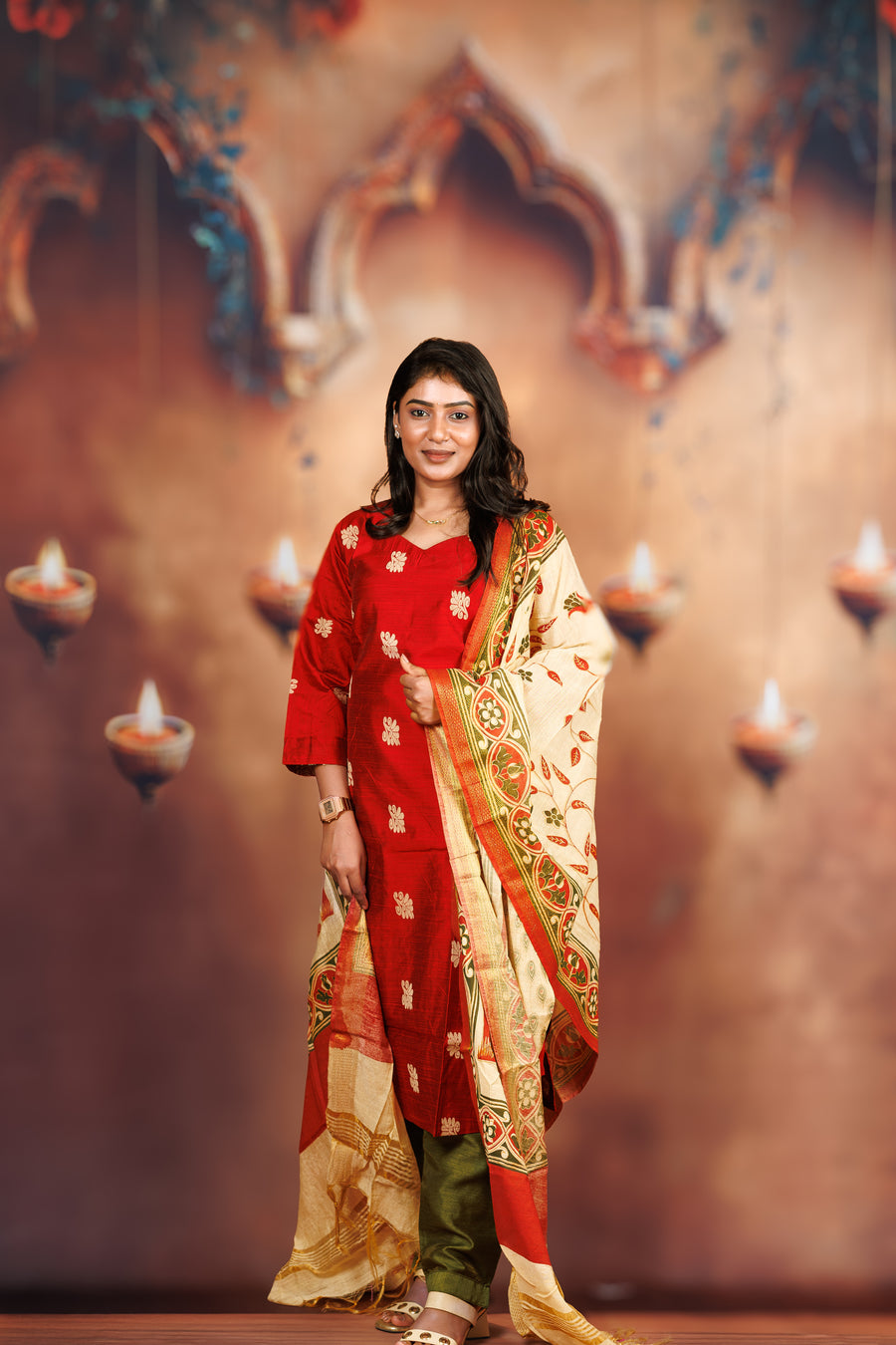 Raw Silk - Red
