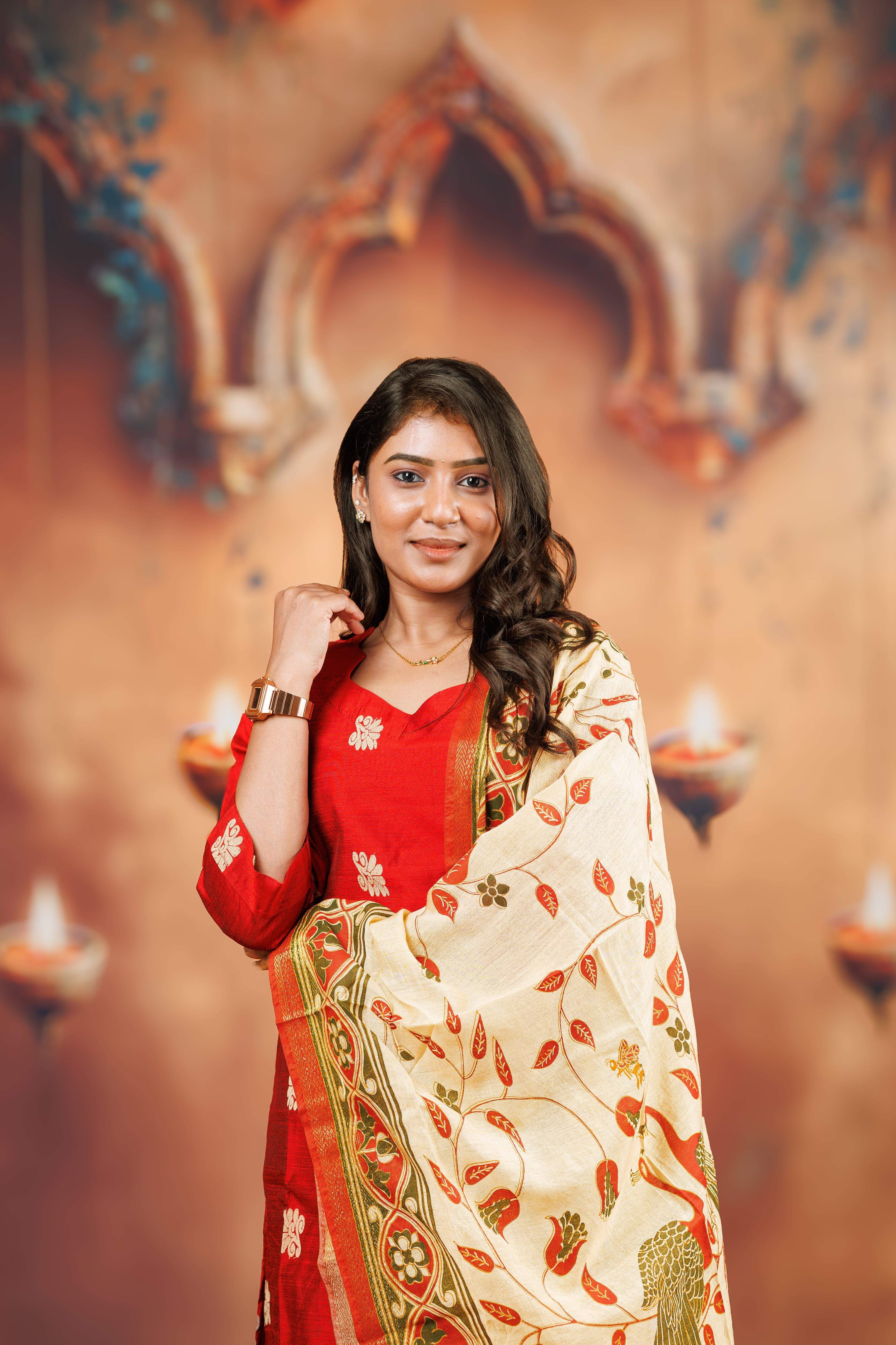 Raw Silk - Red