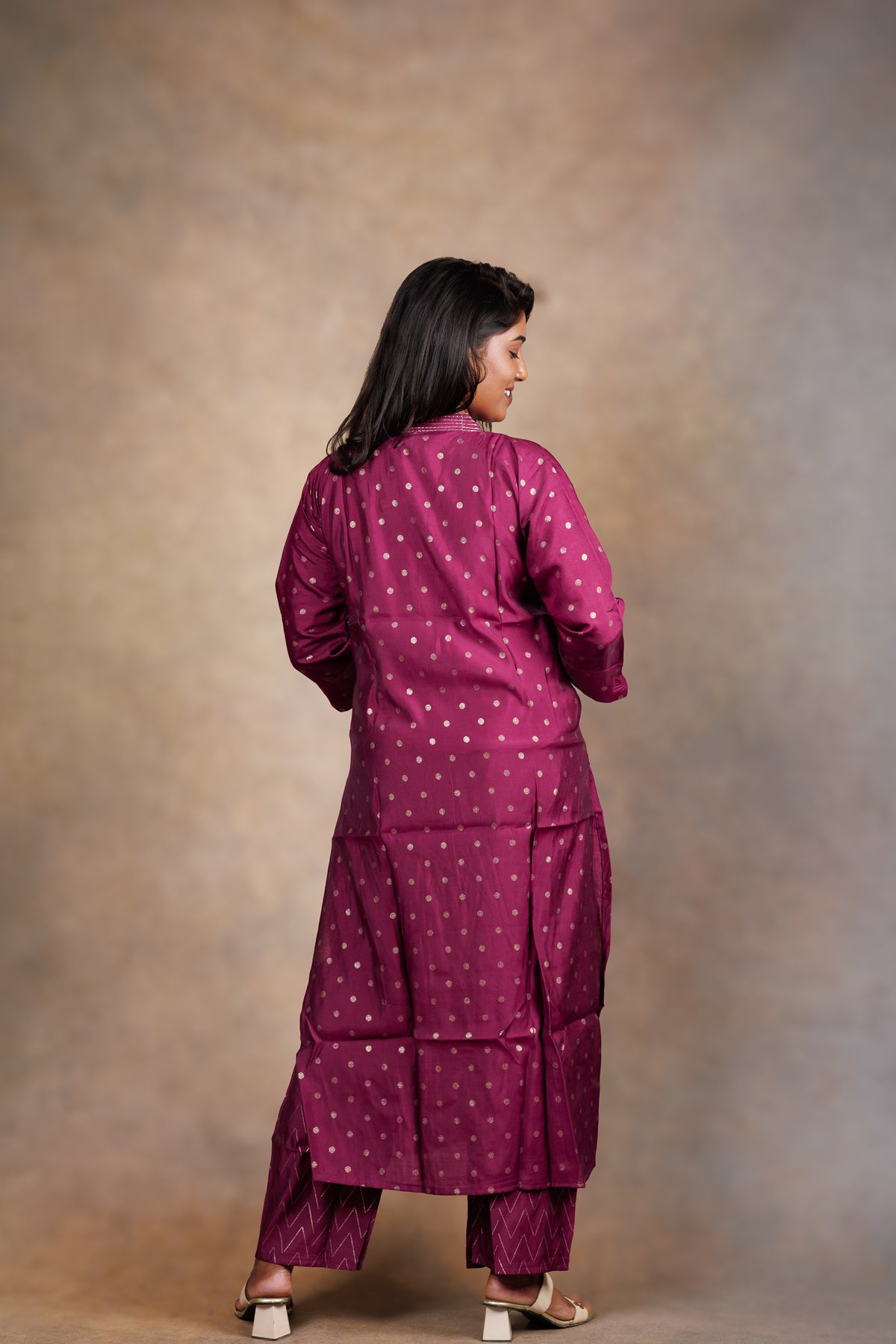 Maroon Roman Silk Co-ord Set – Effortless Everyday Elegance