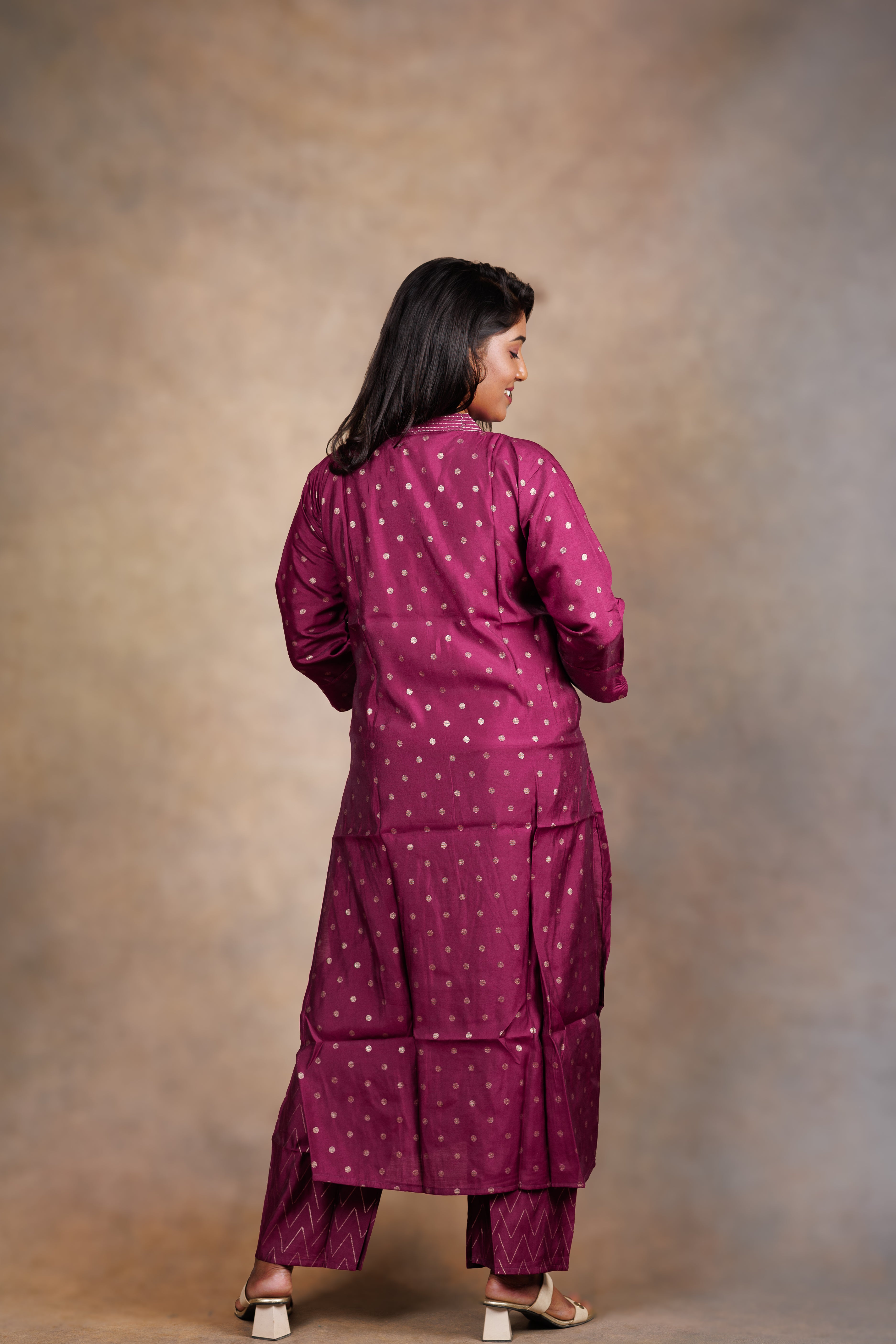 Maroon Roman Silk Co-ord Set – Effortless Everyday Elegance