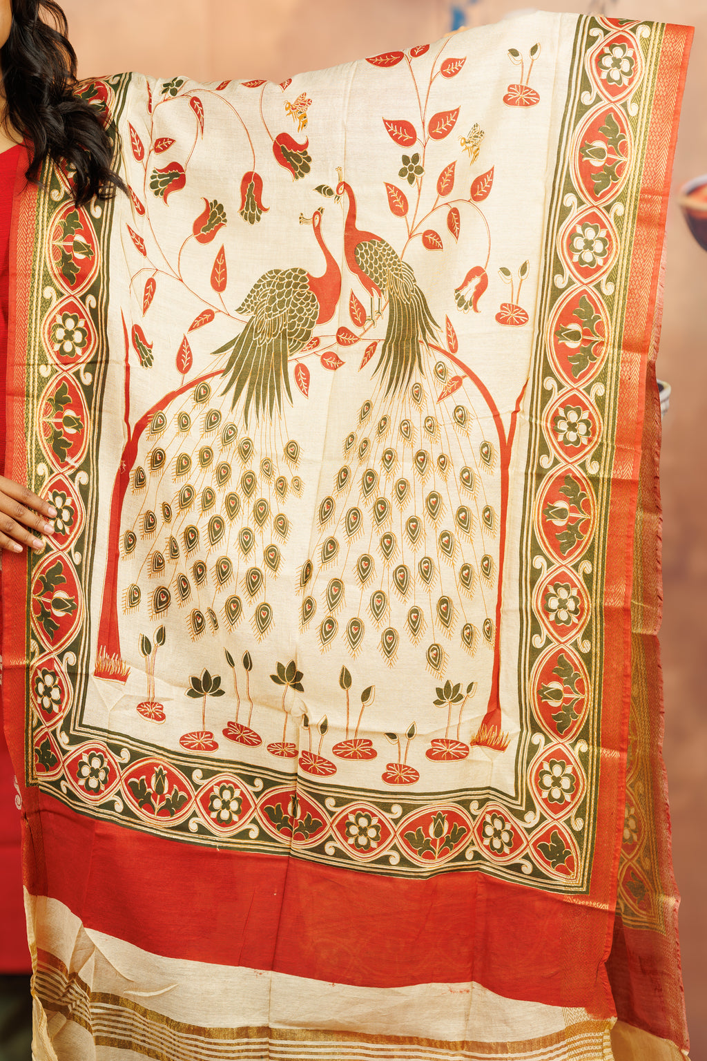 Raw Silk - Red
