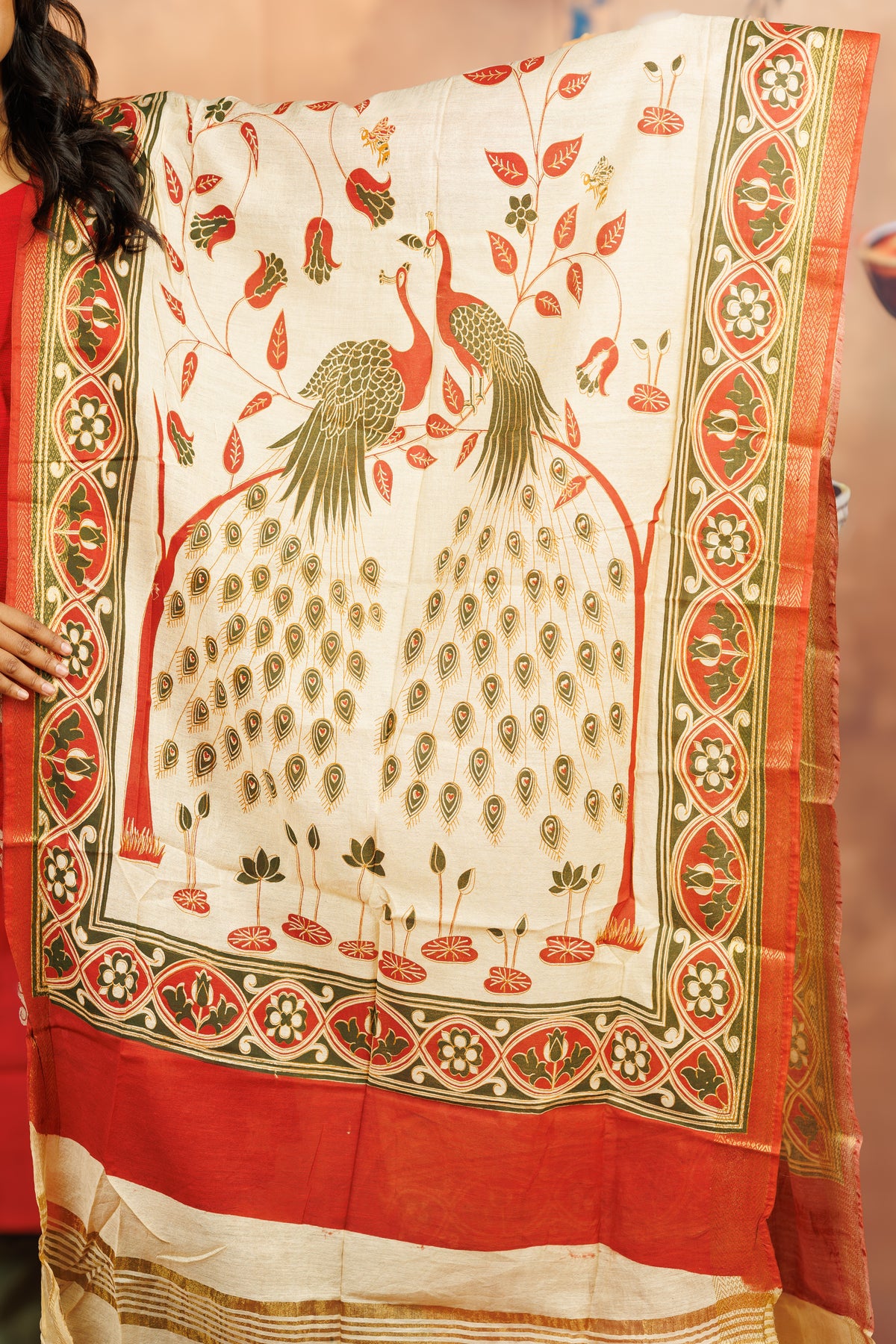 Raw Silk - Red