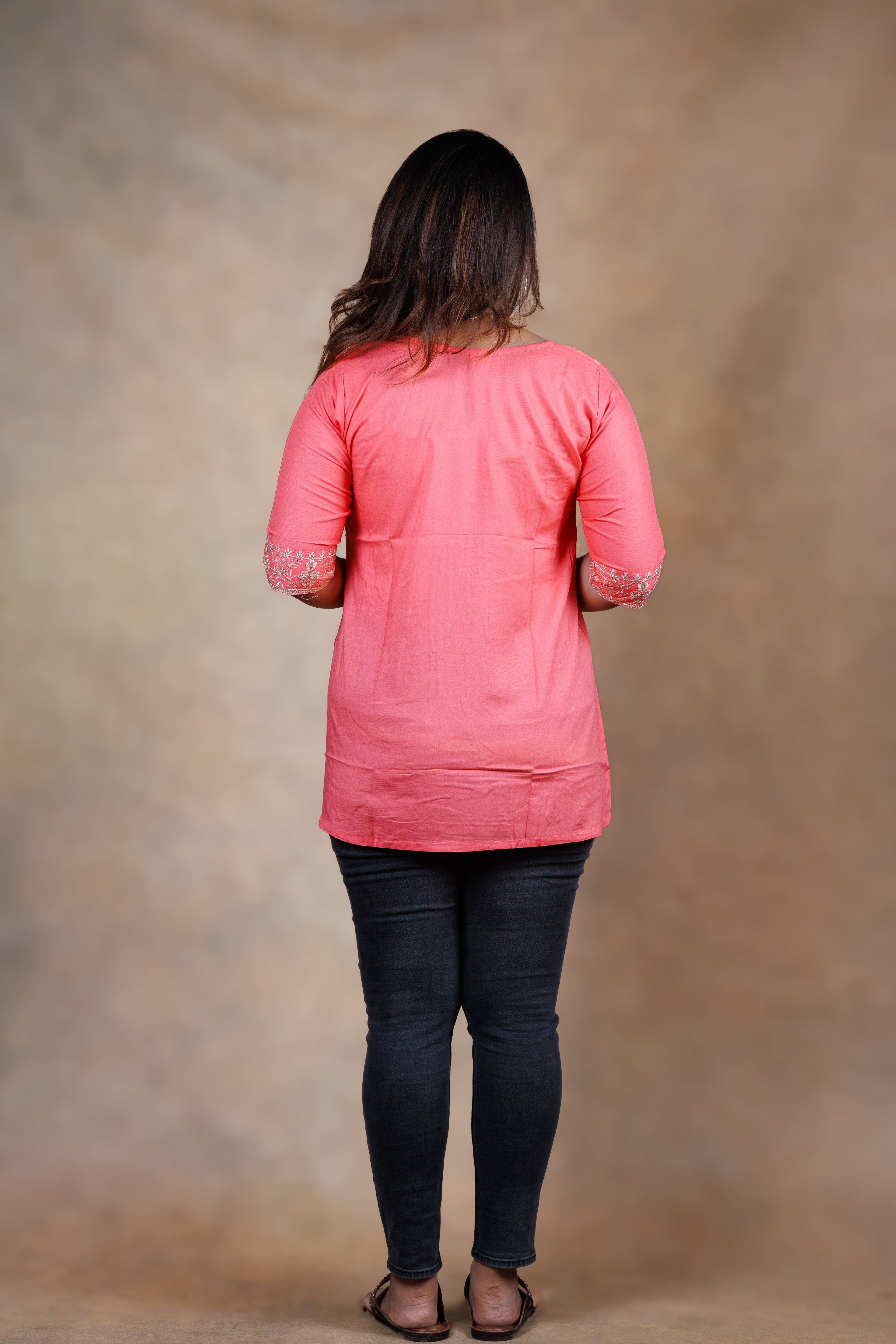 Everyday Short Kurti - Orange