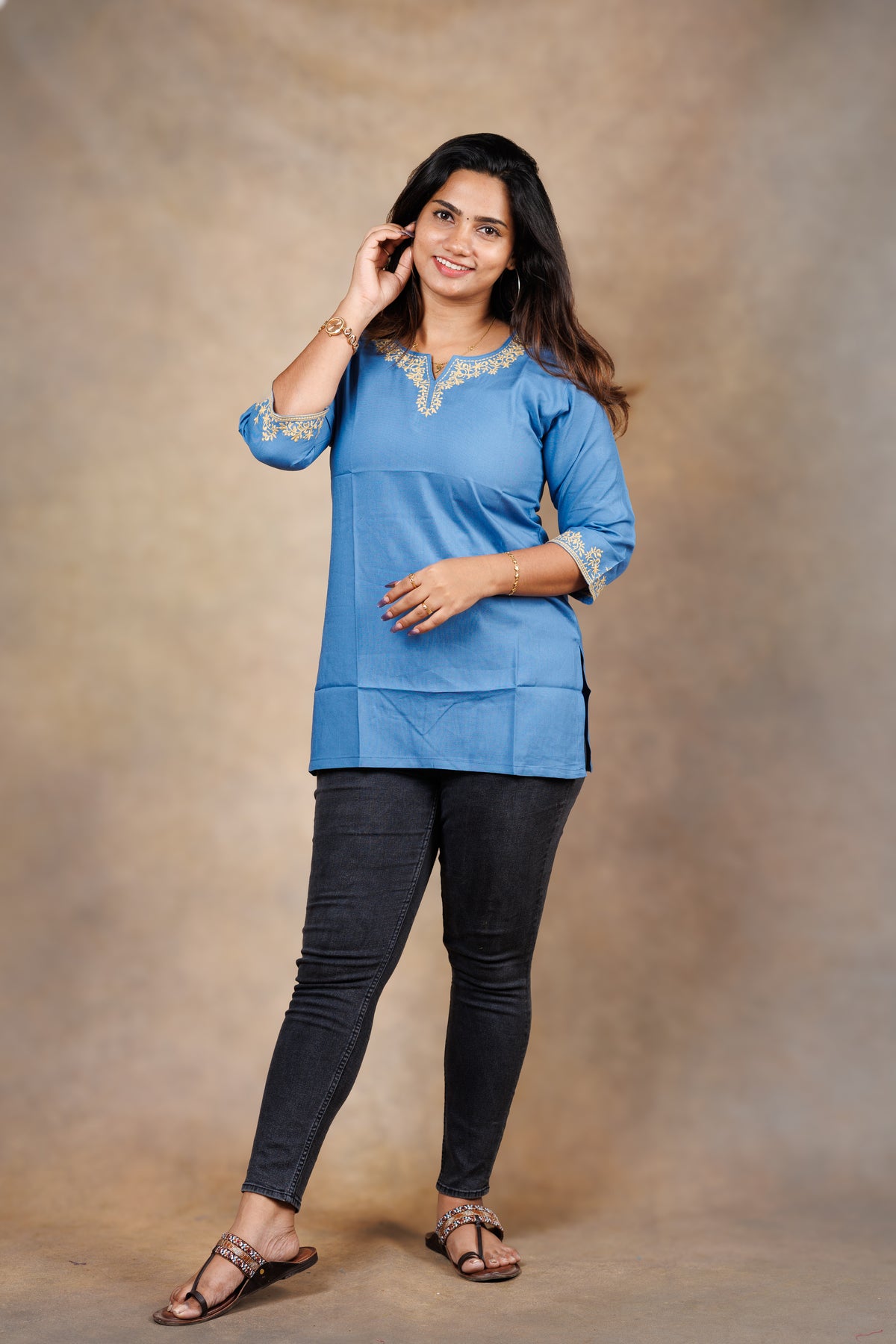 Everyday Short Kurti -  Blue