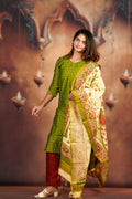 Raw Silk - Olive Green